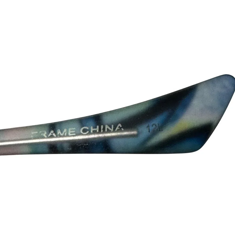 Fysh Urban Eyewear Eyeglasses 51-18-135 3480 Aqua/Blue Rectangle Frames Only UK - Picture 4 of 12